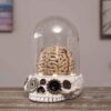Skull and Brains LED Statue