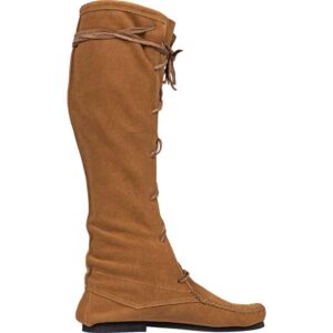 【NONCODE】Hodin suede middle boots Suede Brown Vintage Boots | Classic Fashion Footwear-Time