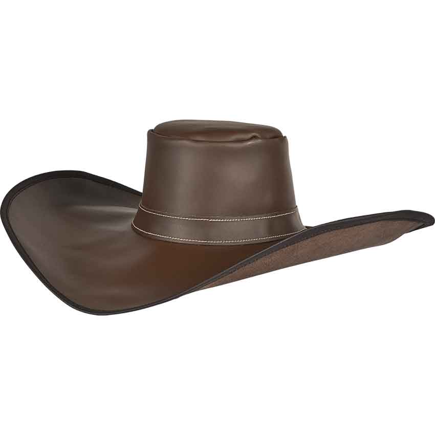 Medieval Celtic Renaissance Pirate Hat LARP Leather Musketeer