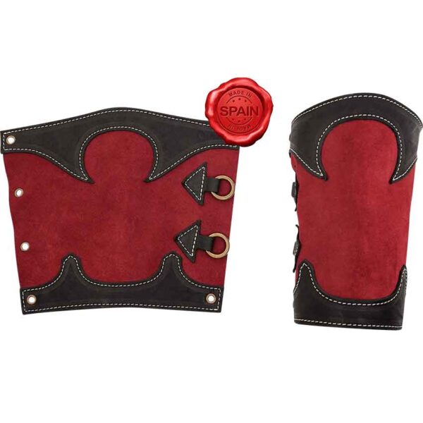 Arcane Leather Bracers - Red