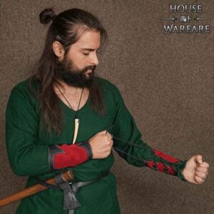 Arcane Leather Bracers - Red