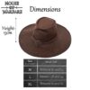 Embossed Leather Van Helsing Hat - Brown