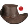 Flandes Leather Hat - Brown