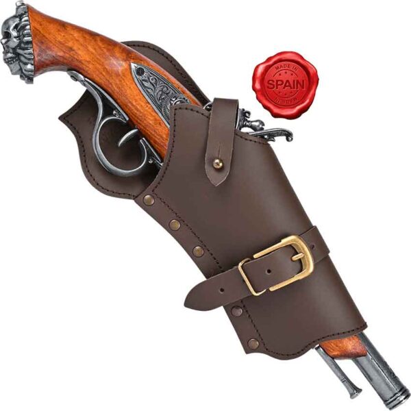 Cowboy Holster for Pistols and Revolvers - Brown