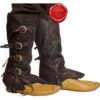 Medieval Adventurer Leather Gaiters - Brown