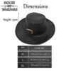 Leather Wide Brim Hat - Black