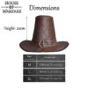 The Dark Witcher Embossed Leather Hat - Brown