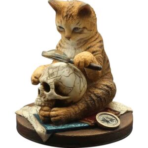 A Real Head Scratcher Cat Statue