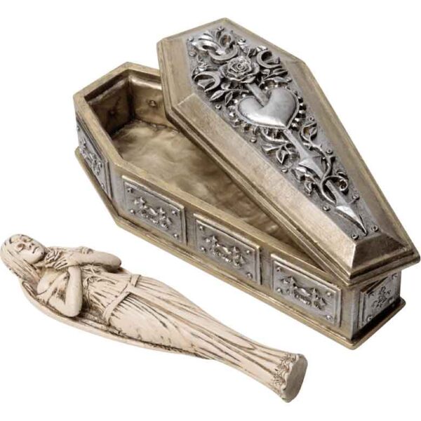 Bride of the Dark Kiss Coffin Trinket Box with Figure