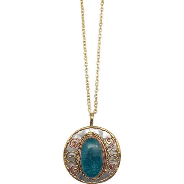 Blue Apatite Medieval Necklace