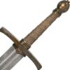 Knight's LARP Short Sword with Leather Grip - Notched