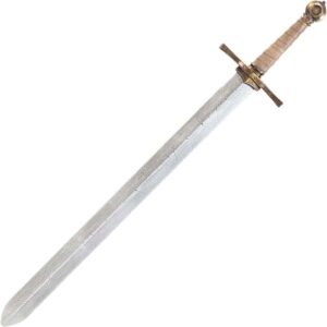 Templar's LARP Short Sword with Leather Grip - Notched