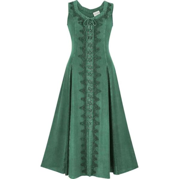 Trinity Celtic Fantasy Dress - Green Jade