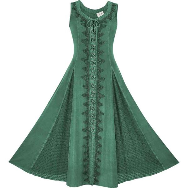 Trinity Celtic Fantasy Dress - Green Jade