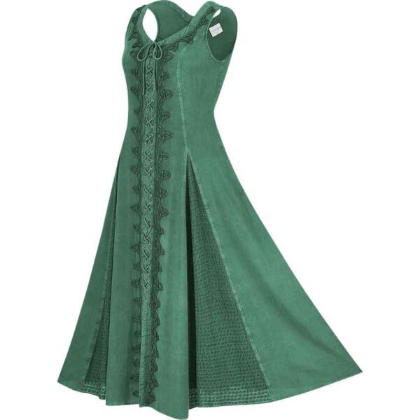 Trinity Celtic Fantasy Dress - Green Jade