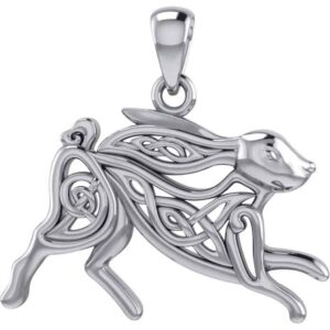 Celtic Rabbit Silver Pendant
