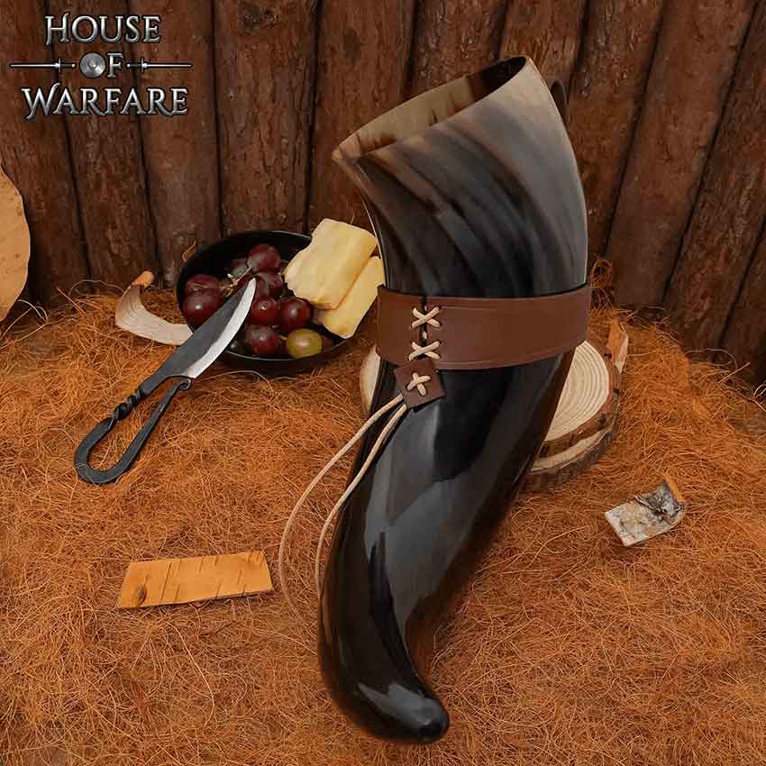 Leather Holder For Drinking Horn