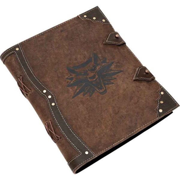 Medieval Wolf Head Leather Journal