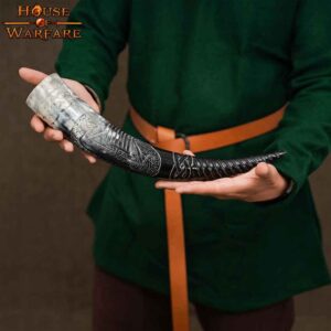 Viking Ship Drakkar Genuine Drinking Horn