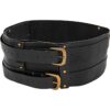 Wide Medieval Waist Belt - Black