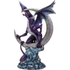 Crescent Moon Dragon Statue