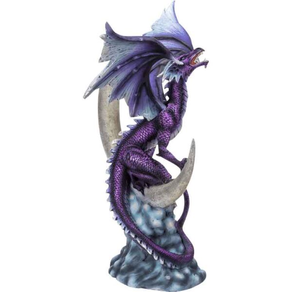 Crescent Moon Dragon Statue