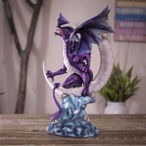 Crescent Moon Dragon Statue