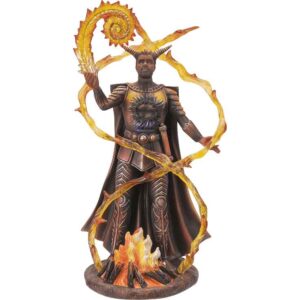 Fire Elemental Wizard Statue