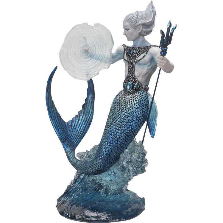 Water Elemental Wizard Statue
