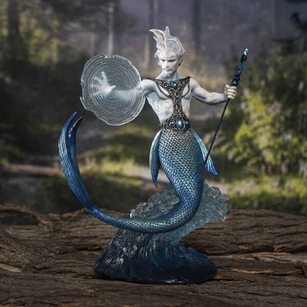 Water Elemental Wizard Statue