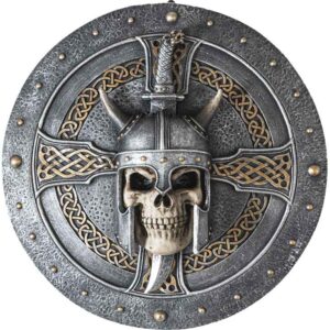 Viking Skull Shield Plaque