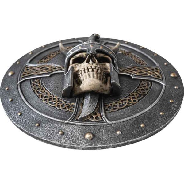 Viking Skull Shield Plaque