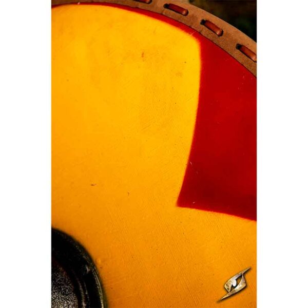 Gastir Viking LARP Shield - Yellow/Red - 75 cm