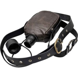 Leather Canteen with Shoulder Strap