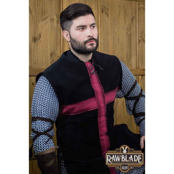 Crusader Knight Tabard - Black with Red