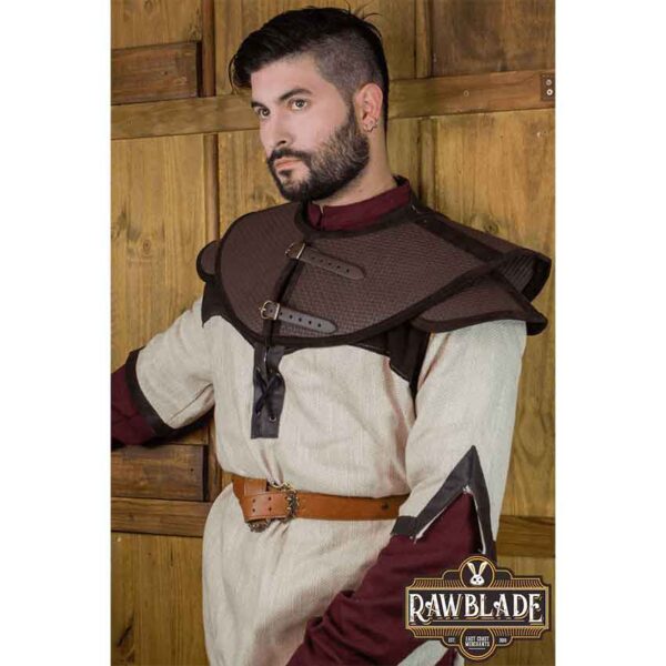 Vermillion Leather Gorget - Brown