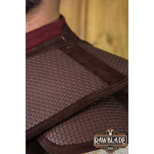 Vermillion Leather Gorget - Brown