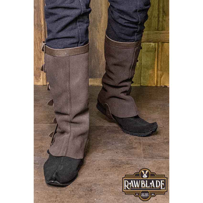 Soldier Leather Gaiters - Brown