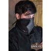 Akku Split Leather Mask - Black