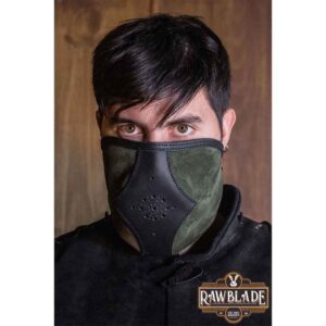 Akku Split Leather Mask - Green