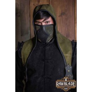 Akku Split Leather Mask - Green