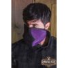 Akku Split Leather Mask - Purple