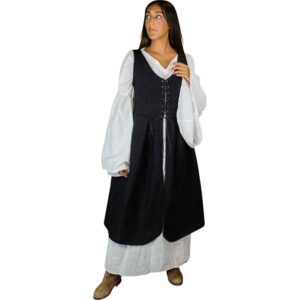 Marketta Surcoat Overdress - Black