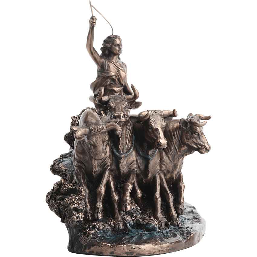 Gefjon Norse Goddess Statue