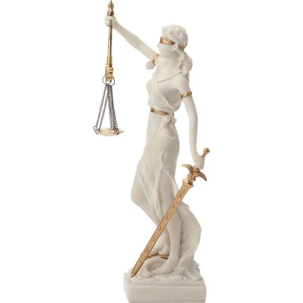 Justicia with Scales Roman Statue