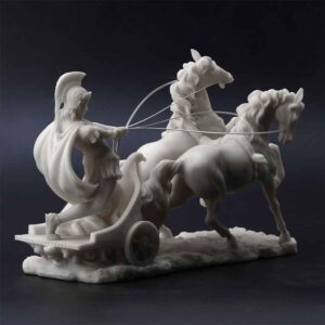 Roman Centurion Chariot Statue