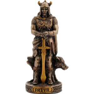 Bronze Freyr Norse God Statue