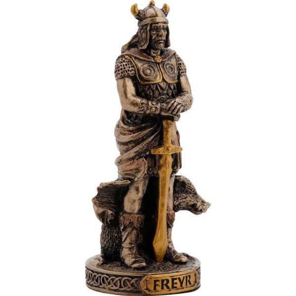Bronze Freyr Norse God Statue