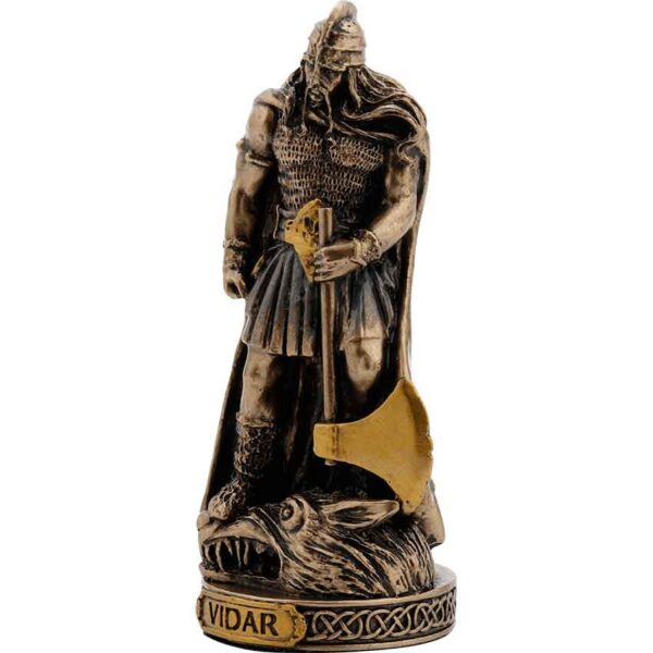 Bronze Vidar Norse God Statue