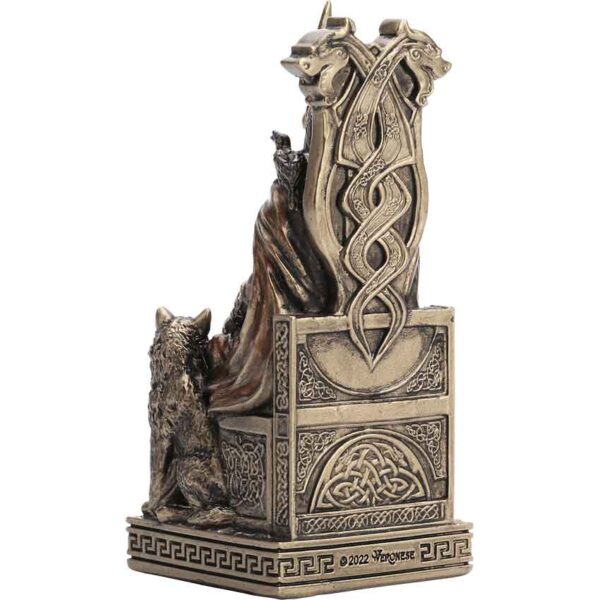 Bronze Enthroned Odin Statue